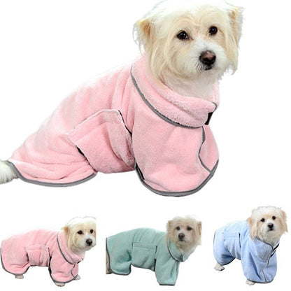 Quick-drying Pet Absorbent Towel Dog Bathrobe