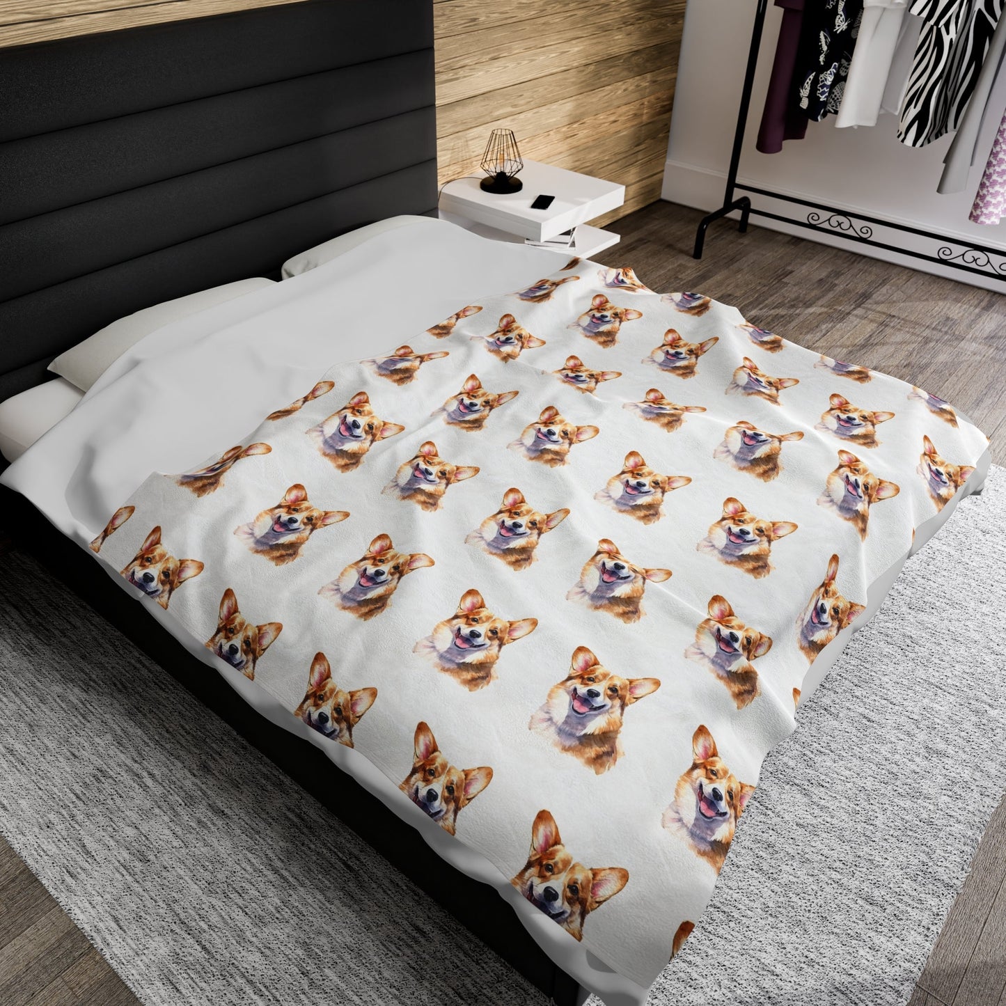 Cuddly Corgi Plush Blanket