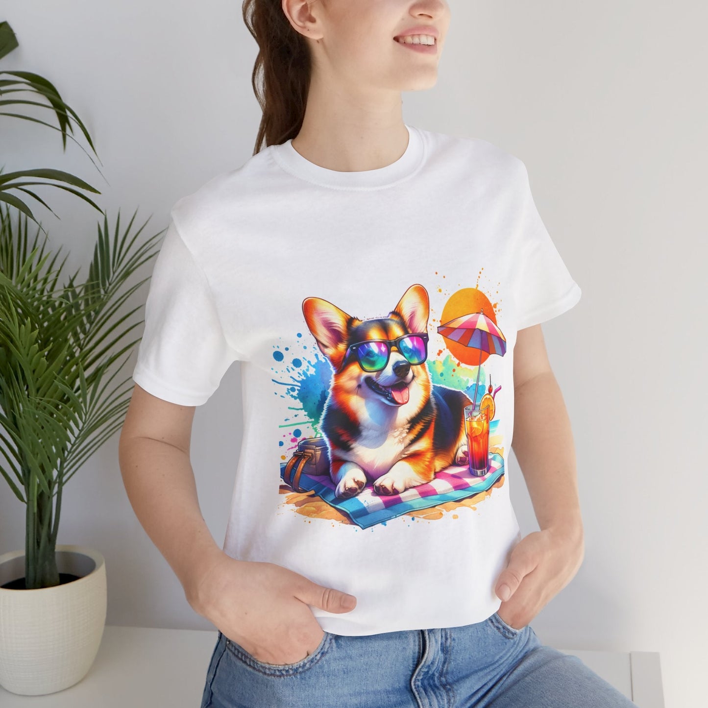 Sunny Corgi Delight Tee