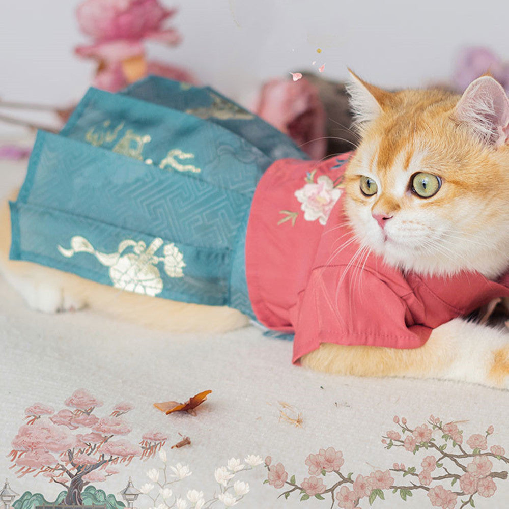 Elegant Pet Hanfu Skirt