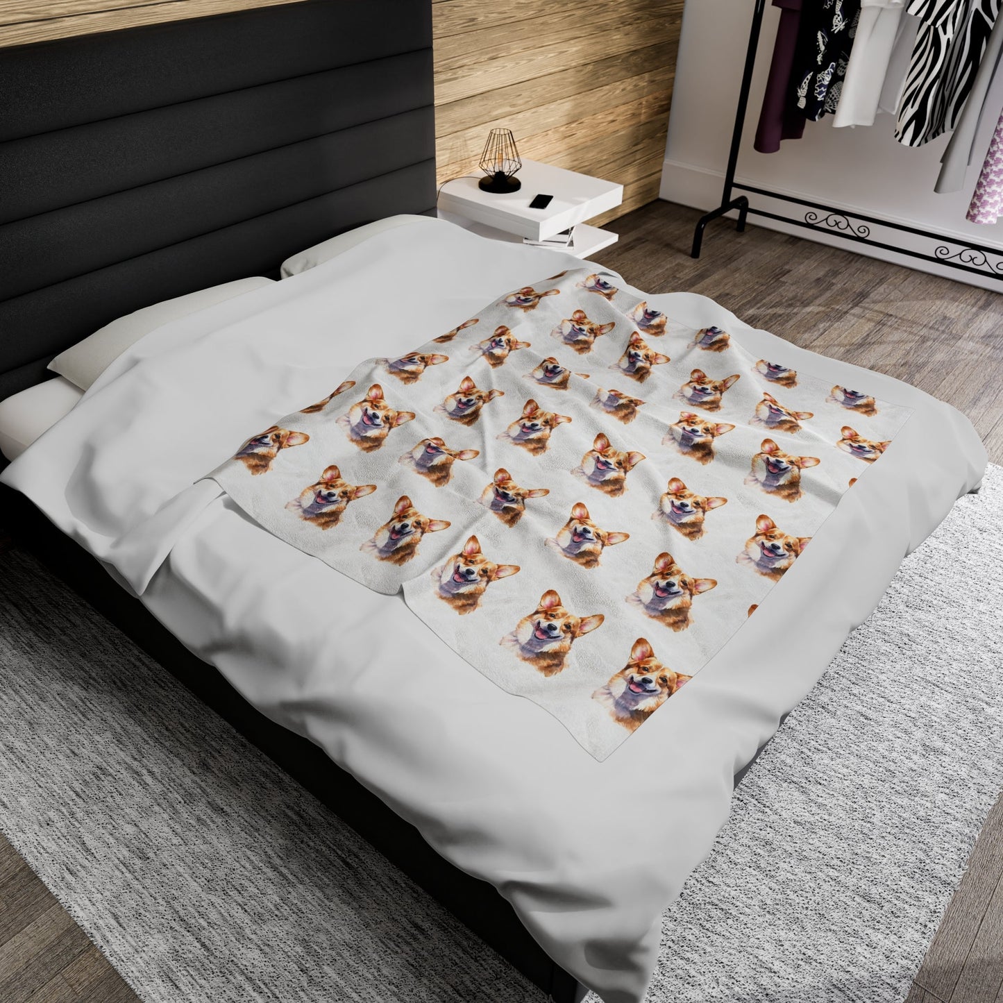 Cuddly Corgi Plush Blanket